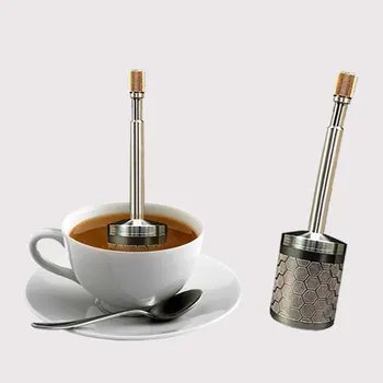   Легкий телескопический пресс из нержавеющей стали Незаменимый для любителей кофе Компактный пресс для заваривания кофе и чая