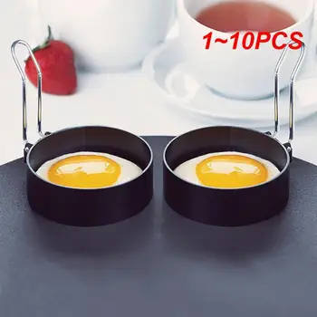   1 ~ 10 шт. Металлические кольца для жарки яиц Круглые круглые жареные пашот Ручка формы Антипригарные инструменты для яиц Кухонные аксессуары