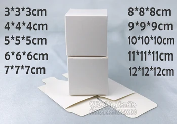  10000 шт./лот Бумажные коробки 10 * 10 * 10 см Кубическая белая упаковочная подарочная коробка, маленькие картонные коробки, квадратная упаковочная бумажная коробка