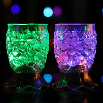  Светлая стеклянная чашка Люминесцентный бокал для вина Светящийся напиток Стакан для сока Пивной бокал для вечеринки Бар Романтическая тема Светящаяся посуда для напитков