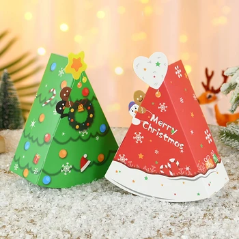  5 шт. Рождественские конфеты Подарочная коробка Рождественская елка в форме шоколадных коробок Рождественская вечеринка Сувениры Упаковка Новогодний декор Navidad