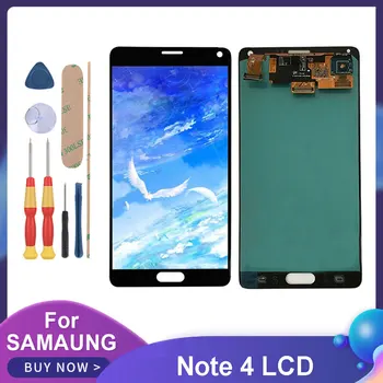  5.7'' Для ЖК-дисплея Samsung Galaxy Note 4 Дигитайзер с сенсорным экраном Примечание по сборке 4 Замена ЖК-экрана Note4 N910 с рамкой