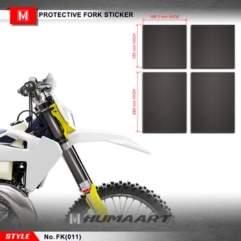  HUMAART Dirt Bike Передняя вилка Трубка Наклейка Эндуро Графика Наклейка для MX Supercross Внедорожный мотоцикл Углеродное волокно Водонепроницаемый