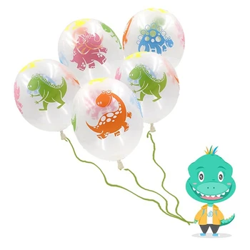  10 шт./лот Воздушные шары для вечеринок динозавров Прозрачные воздушные шары 12-дюймовый латексный воздушный шар для детей Подарок День рождения Декор Принадлежности для вечеринки по случаю дня рождения