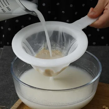  100/200/400 меш кухонный орех молочный фильтр ультратонкая сетка ситечко нейлоновая сетчатая фильтрующая ложка для ситечков из соевого молока, кофе, йогурта