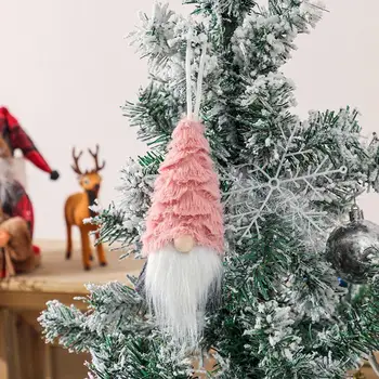  Висячий орнамент тонкая текстура широко используемый нетканый материал рождественский старик плюшевая кукла гном для дерева
