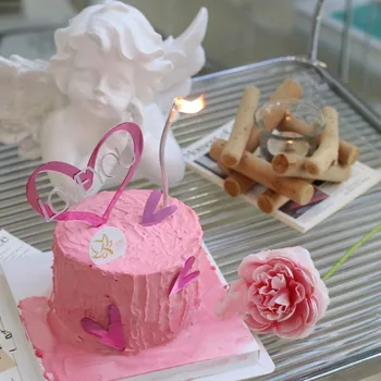  RoseRed Серебряный Топпер для торта в форме сердца Принадлежности для вечеринок ко Дню святого Валентина Аксессуары для украшения Инструменты для выпечки