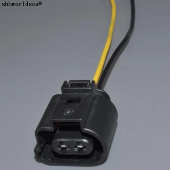  worldgolden 2-контактный 3,5 мм женский штекер жгута проводов автодатчика 1J0973722A CAR электрический звуковой сигнал 1J0 973 722 A с проводом 15 см