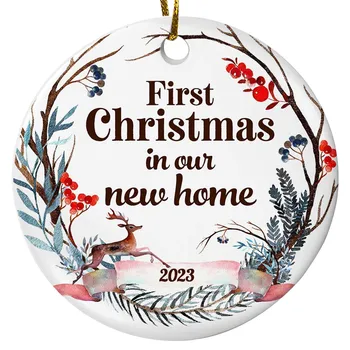  Первое Рождество В нашем новом доме Подвески Рождественская елка Подвесные украшения Ремесла Navidad 2024 Новогодний декор для вечеринки Принадлежности
