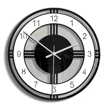  Деревянные настенные часы в скандинавском стиле Бесшумные прозрачные акриловые часы Главная гостиная Коридор Кабинет Украшение