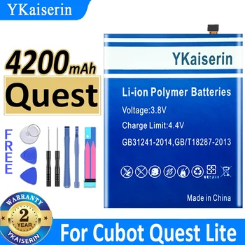  YKaiserin для Cubot Quest Аккумулятор для телефона Cubot Quest Lite IP68 Спортивный прочный телефон Helio P22 восьмиядерный 4200 мАч