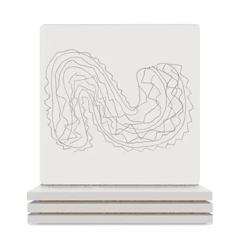  Larry David's Doodle - Реплика керамических подставок (квадратных) подстаканник оптом Чайные чашки едят стол Подставки