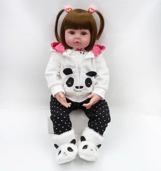  NPKCOLLECTION новый 60 см Силикон Reborn Boneca Realista Модные детские куклы для принцессы Детский подарок на день рождения Bebes Reborn Dolls