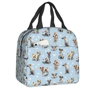   Custom Jack Russell Terrier Puppy Love Lunch Bag Мужская Женская Прохладительная Теплая Изолированная Ланч-Бокс Для Взрослого Офиса