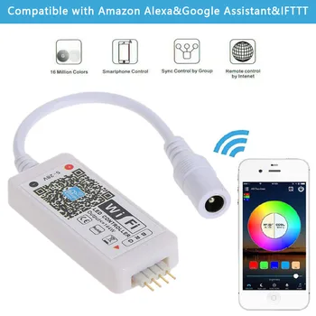  Led Смартфон Wi-Fi Alexa Для мини-контроллераполоса Свет Домашний RGB 5-28 В Умный дом Умный дом Концентратор Устройства Дропшиппинг