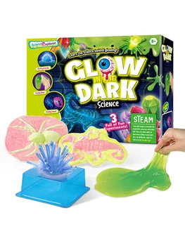  Светящийся в темноте слайм - Набор для выращивания кристаллов | Научные наборы для детей 8-12 лет STEM-игрушки 3-в-1 Glow