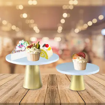  2x Круглая подставка для торта Тарелка для торта Блюдо Десерт Подставка для празднования День рождения Послеобеденный чай Принадлежности Центральный элемент Свадебное мероприятие
