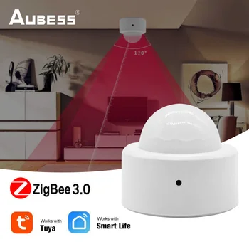  Tuya Zigbee Датчик движения человека Умный дом PIR датчик движения Детектор безопасности Smart Life работает с Alexa Google Home Gateway