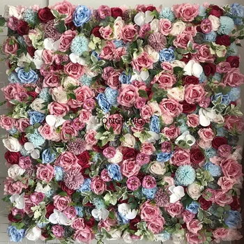  TONGFENG PINK 8 шт./лот Fleurs Artificielles Шелковая роза Пион 3D Цветок Стена Панель Свадебная вечеринкаУкрашение фона