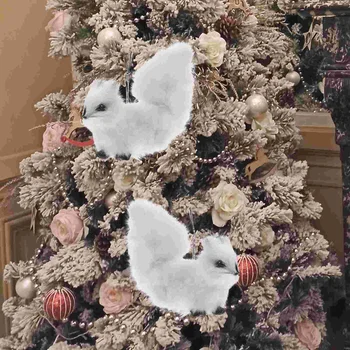  Рождественская белка Орнамент Плюшевый кулон Украшение на день рождения для фигурки девочки