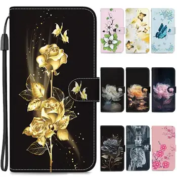  Flower Note8 Кожаный чехол Кошелек Откидной чехол для Xiaomi Redmi Note 8 2021 8T Note8 Pro 8A Чехлы Шаблон Etui Магнитные сумки для телефонов