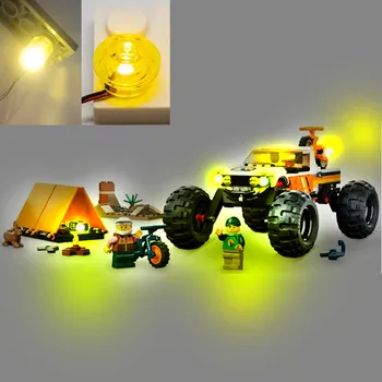  Набор USB-фонарей для Lego 60387 City 4x4 Off-Roader Adventures Строительные блоки Кирпич-Не включает модель Lego
