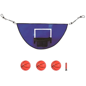   Баскетбольная стойка из ПВХ с мини-баскетболом Простая в установке батут с баскетбольным кольцом для отрыва Безопасное погружение