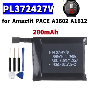 PL372427V Перезаряжаемый полимерный литий-ионный аккумулятор для Amazfit PACE A1602 A1612 372427 + Бесплатные инструменты