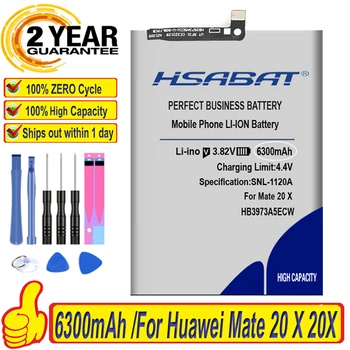  Аккумулятор ведущего бренда HB3973A5ECW 6300 мАч для Huawei Mate 20 X Mate20X 4G EVR-AL00 / Honor 8X Max / Honor Note 10 RVL-AL09 RVL-AL10