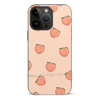  Peaches Чехол для телефона для Apple Iphone 14 13 12 11 Pro Max Mini Plus Xr 8 7 Прозрачная силиконовая крышка Персиковый персиковый узор