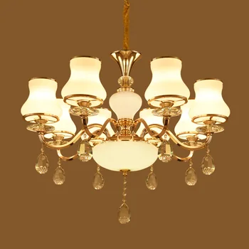  Люстра в европейском стиле для гостиной Стекло Творческая личность Люстра Американская ресторанная лампа Простые современные хрустальные лампы