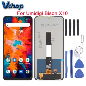  Для Umidigi Bison X10 ЖК-дисплей с дигитайзером Полная сборка Запасные части для мобильных телефонов