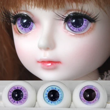  1 пара фиолетово-синих акриловых глаз без зрачка для SD Dolls 18 мм 16 мм 14 мм БЖД Глаза 1/6 1/4 1/3 БЖД Кукла Аксессуары для глазного яблока Игрушки