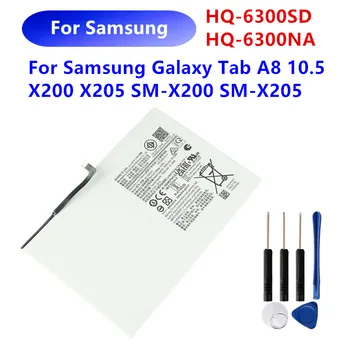  Новый аккумулятор HQ-6300SD HQ-6300N для Samsung Galaxy Tab A8 10.5 X200 X205 SM-X200 SM-X205 Аккумулятор 7040 мАч + инструменты