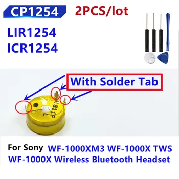  CP1254 Батарея 2 шт./лот (с паяльником) Для Sony WF-1000XM3 WF-1000X TWS WF-1000X Беспроводная Bluetooth-гарнитура + бесплатные инструменты