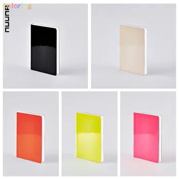  Nuuna Dot Grid Блокнот премиум-класса Candy Neon Цвета, с гладкой металлической кожаной обложкой из переработанного материала, 176 страниц бумаги премиум-класса