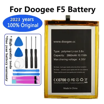 2023 года 100% оригинальный аккумулятор для сменного аккумулятора мобильного телефона Doogee F5 2660 мАч в наличии + номер отслеживания