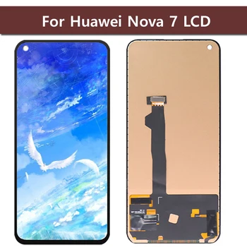  6.53 ''Оригинальные запасные части для ЖК-дисплея Huawei Nova 7 с сенсорным экраном в сборе с рамкой Nova7 LCD