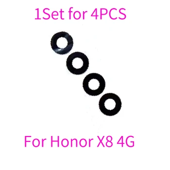  1 комплект 4шт для Honor X8 4G Задняя камера Стеклянная крышка объектива с наклейкой Ahesive