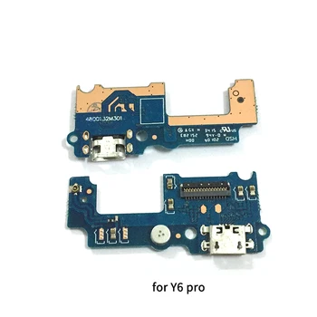  Зарядная плата с USB-портом для Huawei Y6 Pro 2017 2019 USB-порт для зарядки док-станции Гибкий кабель Запасные части
