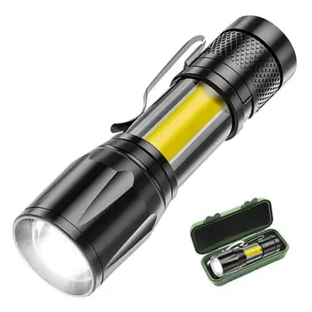  фонарик аккумуляторная батарея светодиодный фонарик zoom на открытом воздухе кемпинговый фонарь светодиодный фонарь USB зарядка тактический фонарик