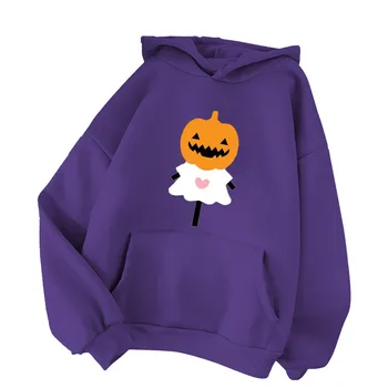  Женский спортивный пуловер с капюшоном Ghost на Хэллоуин 2023 Зима Новая Мода Свободная Мягкая Утолщенная Теплая Повседневная Толстовка البلوفرات