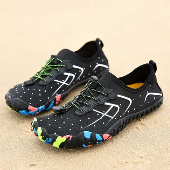  Aqua Shoes Пляжная водная обувь Мужчины Женщины Размер 36-46 Быстросохнущий Нескользящий Водные виды спорта Скалолазание Серфинг Вверх по течению Фитнес Спортивная одежда