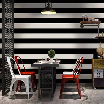  скандинавский модерн минималистичный серый черно-белый полосатые обои зебра стиль гостиная спальня магазин одежды обои