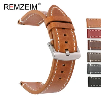   Быстросъемные масляные восковые кожаные ремешки для часов Galaxy Watch 4 Повседневный ремень для смарт-часов Ремешок 20 мм 22 мм Браслет Ремешок для наручных часов