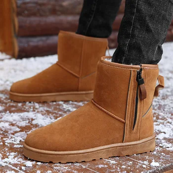  Зимние теплые высокие снегоступы для мужчин Пары Зимние сапоги Резиновая противоскользящая флисовая обувь для женщин Ковбойские сапоги
