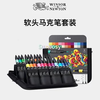  Winsor & Newton Promarkers Маркеры с двойным наконечником 6 12 24 36 48 цветов Blender Artist Brush Pen, высококачественные чернила на спиртовой основе