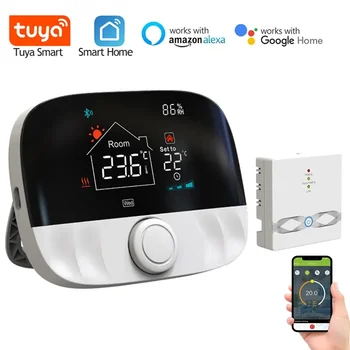  Беспроводной термостат WiFi для теплого пола Водяной газовый котел Домашняя комната Tuya Smart Программируемый регулятор температуры