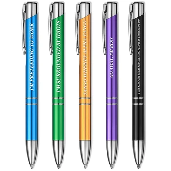  5 PC Funy Шариковые ручки Набор Ругательство Ежедневная ручка Грязные ругательства Ручки Легко носить с собой на каждый день недели Забавные офисные подарки