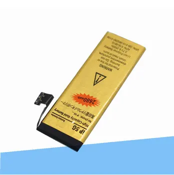  5 шт. / лот 2680 мАч 0 нулевой цикл 0 Замена золотого литий-полимерного аккумулятора для аккумуляторных батарей iPhone 5 5G